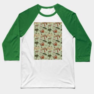 Renaissance Inspired Repeat Pattern Baseball T-Shirt